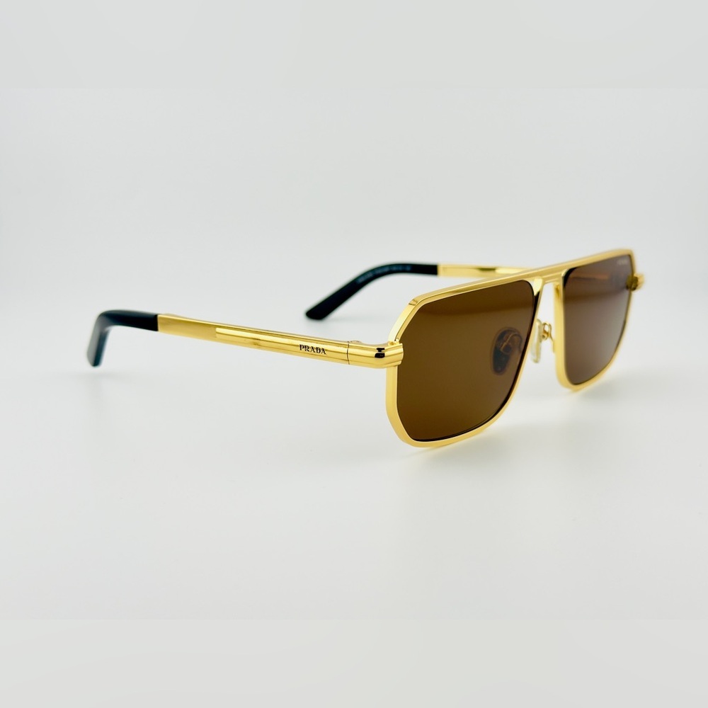 Prada Gold and Brown Sunglasses - Picture 5 of 15